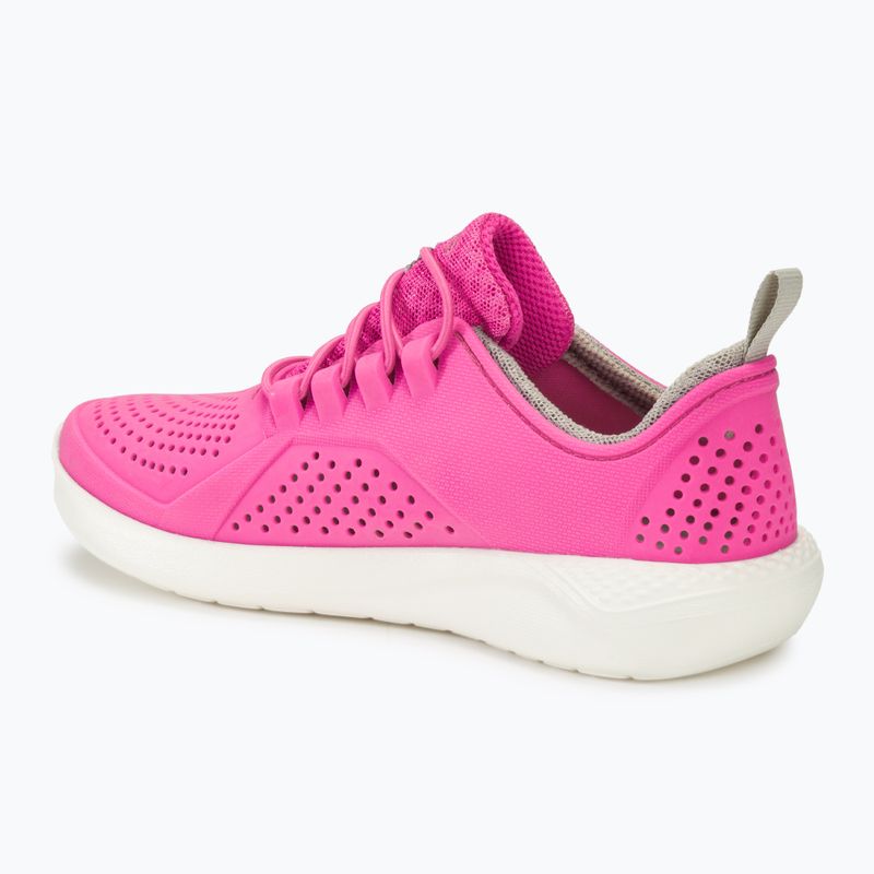 Crocs LiteRide Pacer electric pink/white children's shoes 3
