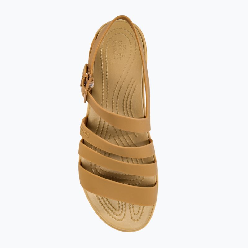 Crocs Tulum women's sandals dark gold 5