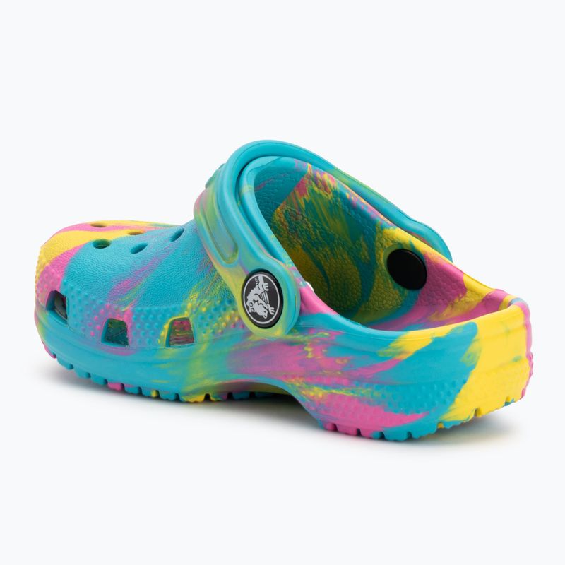 Crocs Classic Marbled Clog Toddler flip flops digital aqua/multi 4