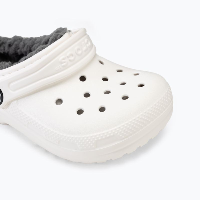 Crocs Classic Lined Clog Toddler slides white/grey 8