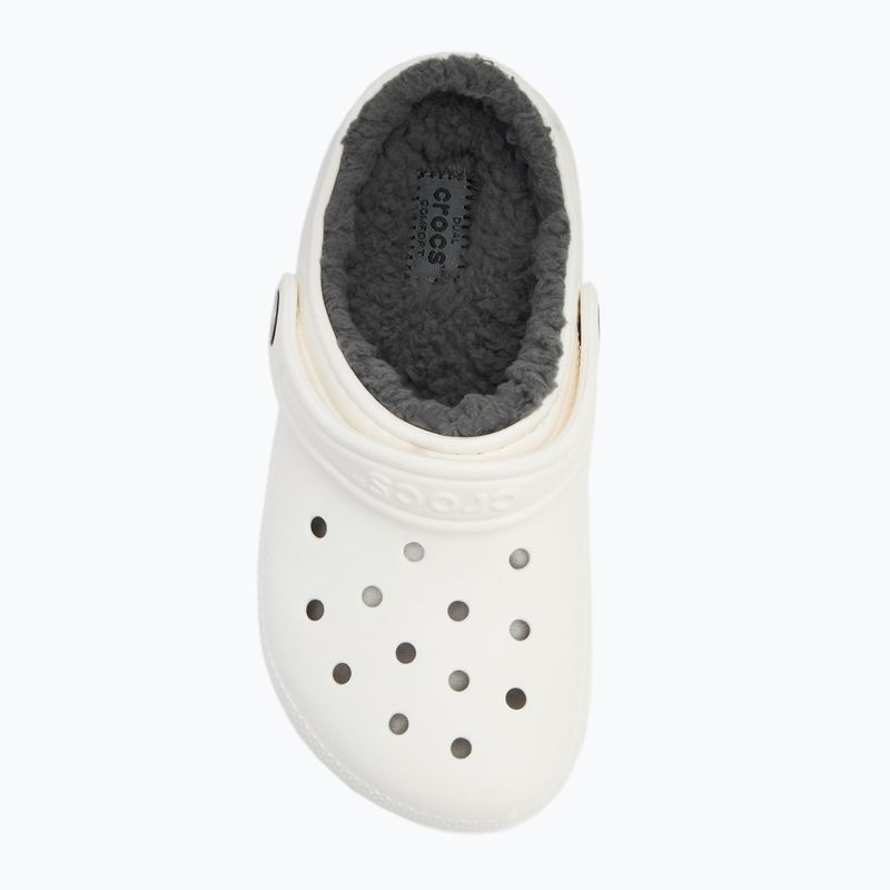 Crocs Classic Lined Clog Kids white/grey slides 6