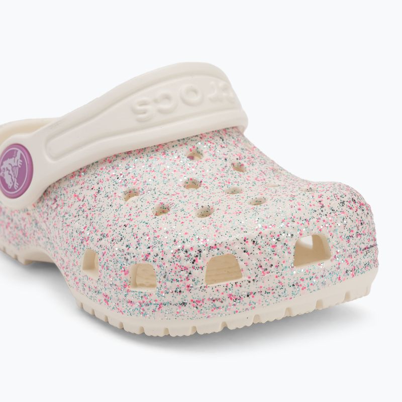 Crocs Classic Glitter Clog Toddler oyster flip-flops 8