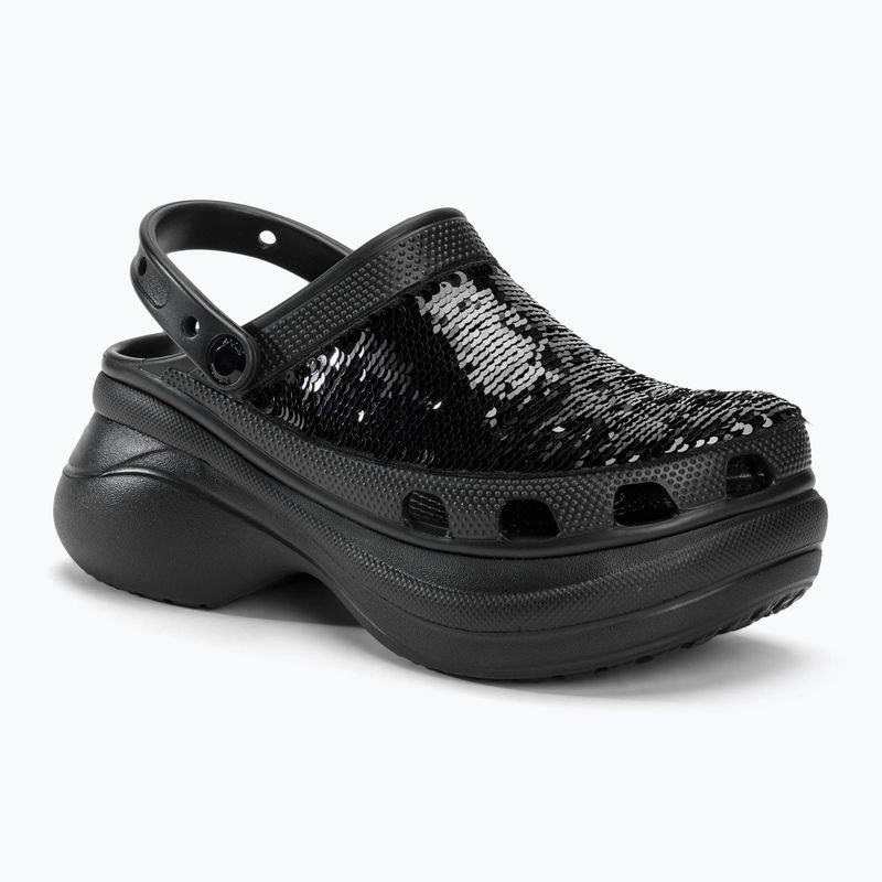 Crocs Classic Bae Sequin black/multi women's slides 2