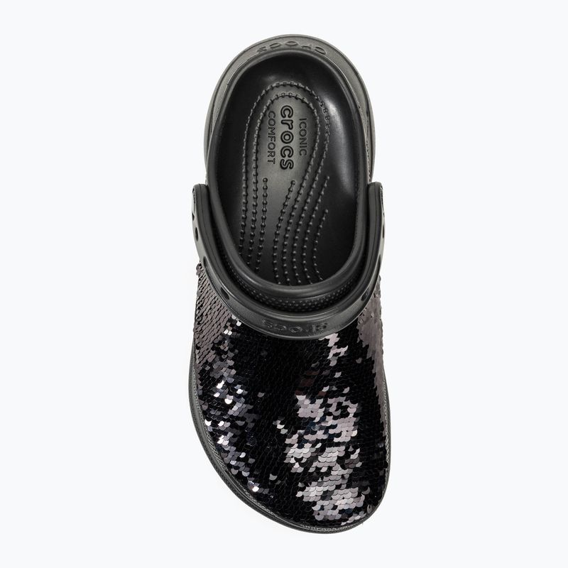 Crocs Classic Bae Sequin black/multi women's slides 8