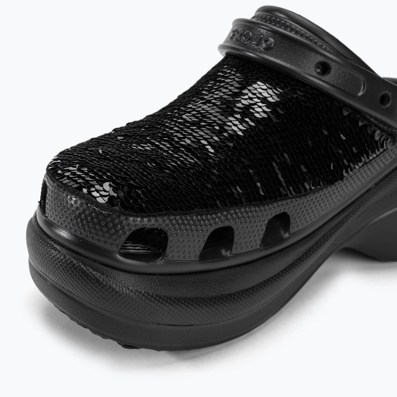 Crocs Classic Bae Sequin black/multi women's slides 10
