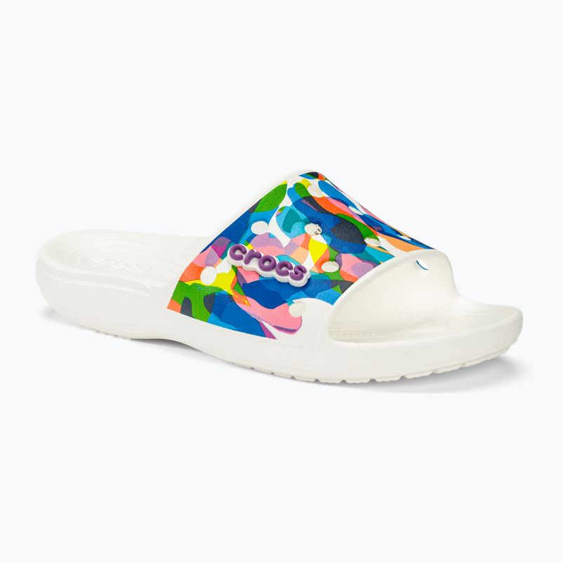 Crocs Classic Crocs Bubble Block Slide white/multi slides