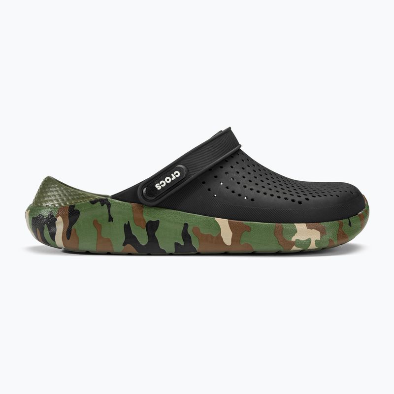Crocs LiteRide Printed Camo Clog black/multi slides 3