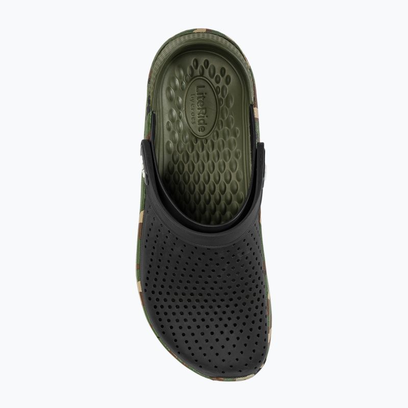 Crocs LiteRide Printed Camo Clog black/multi slides 6