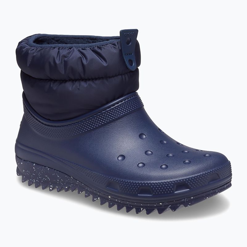 Women's Crocs Classic Neo Puff Shorty snow boots navy 8