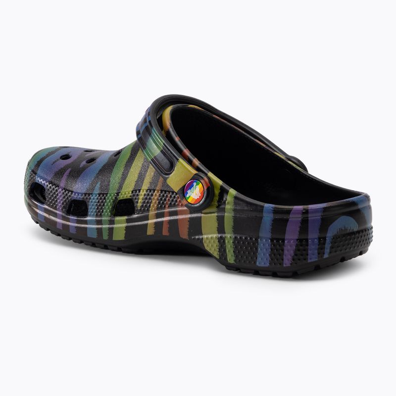Women's Crocs Classic Seasonal Printed zebra rainbow slides 4