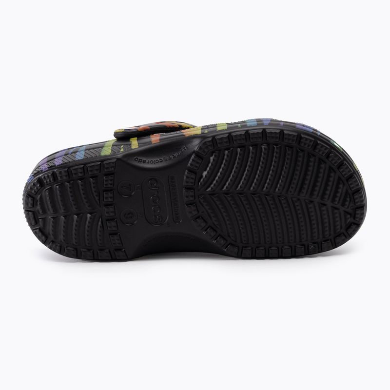 Women's Crocs Classic Seasonal Printed zebra rainbow slides 5