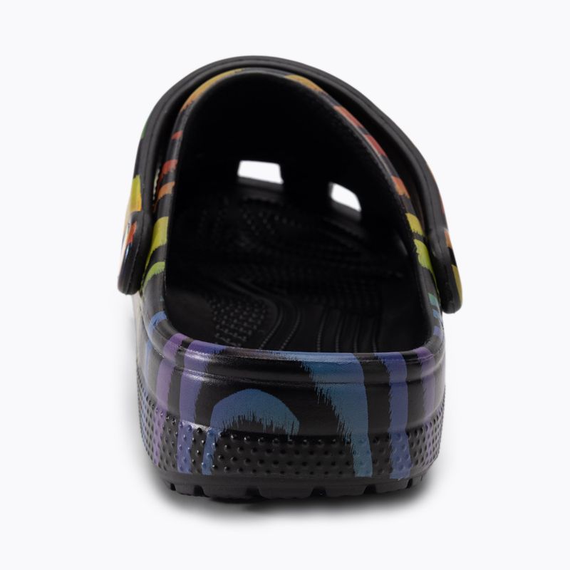 Women's Crocs Classic Seasonal Printed zebra rainbow slides 7