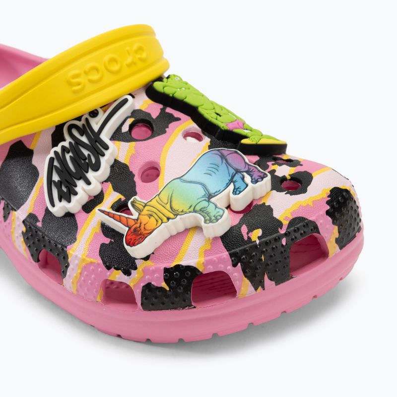 Crocs Ron English Party Animals Classic Clog Kids slides pink lemonade/multi 9