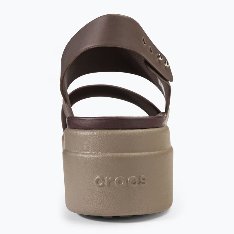 Women's Crocs Brooklyn Low Wedge mushroom/stucco sandals 6