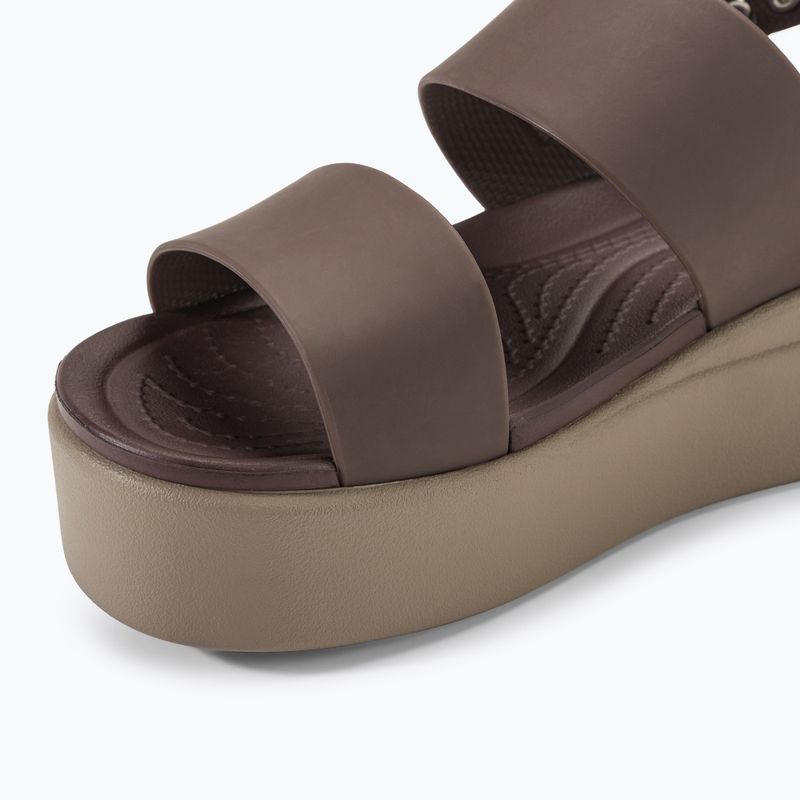Women's Crocs Brooklyn Low Wedge mushroom/stucco sandals 7