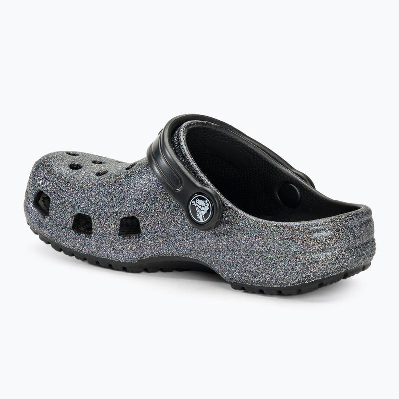 Crocs Classic Glitter Clog black children's slides 4