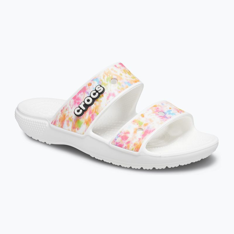 Crocs Classic Crocs Tie-Dye Graphic Sandal white 207283-928 flip-flops 8
