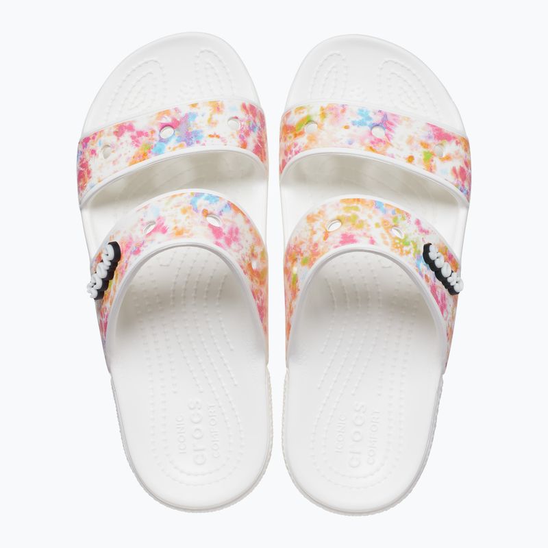 Crocs Classic Crocs Tie-Dye Graphic Sandal white 207283-928 flip-flops 12