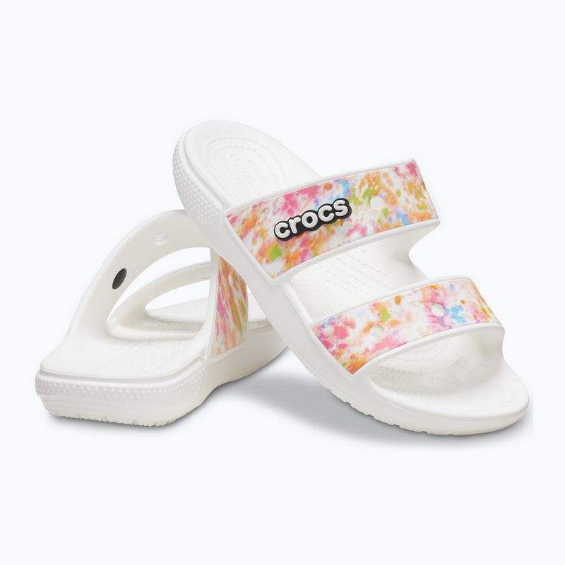 Crocs Classic Crocs Tie-Dye Graphic Sandal white 207283-928 flip-flops 13