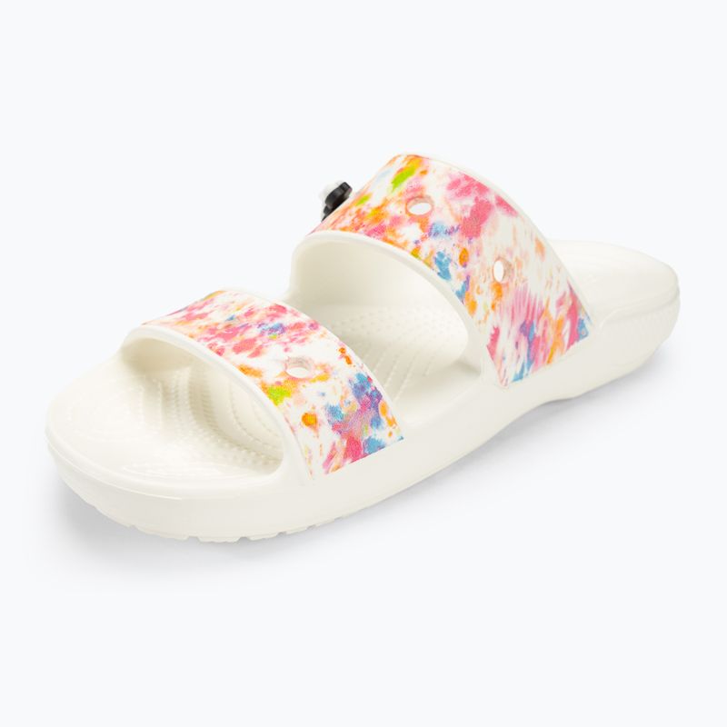 Crocs Classic Crocs Tie-Dye Graphic Sandal white 207283-928 flip-flops 7