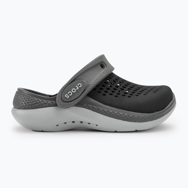 Crocs LiteRide 360 black/slate grey children's slides 3