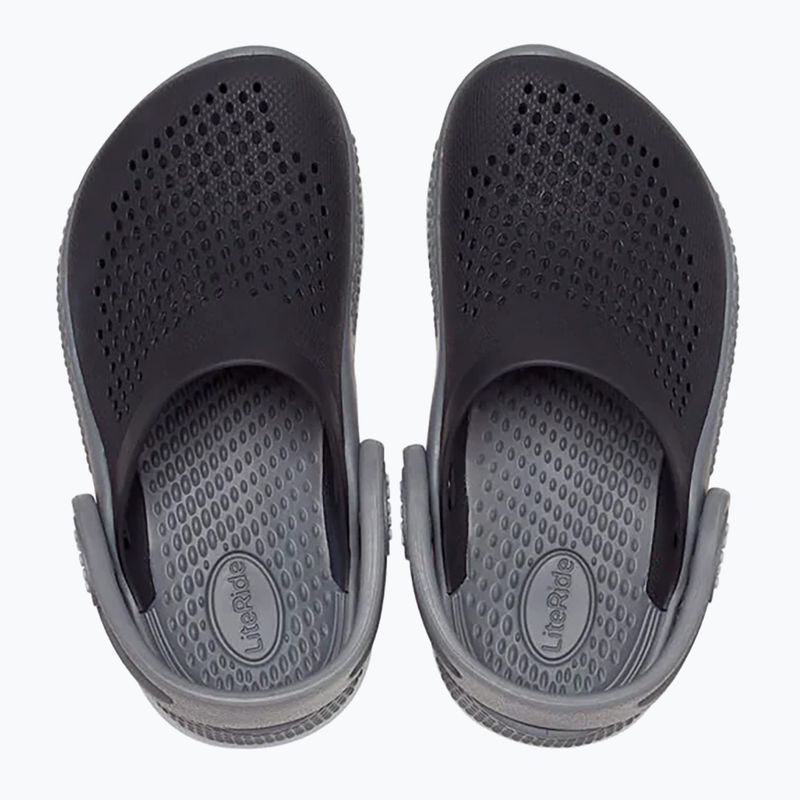 Crocs LiteRide 360 black/slate grey children's slides 12