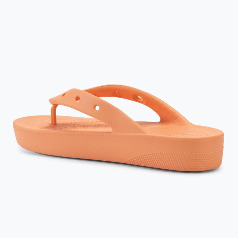 Women's Crocs Classic Platform papaya flip flops 3