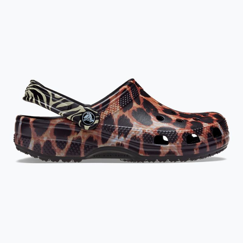 Crocs Classic Animal Remix black/multi animal slides 10
