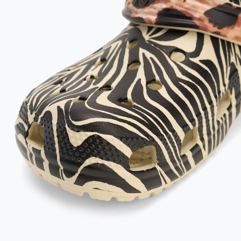 Crocs Classic Animal Remix bone/multi animal flip-flops 8