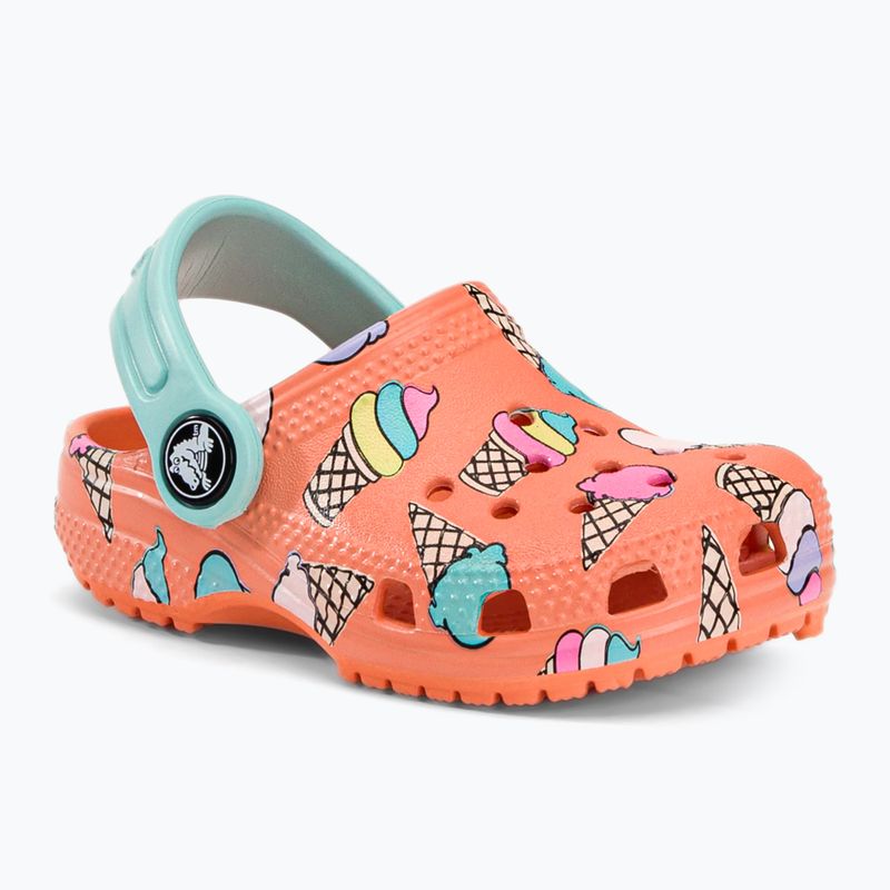 Children's Crocs Classic Pool Party Clog T orange 207846-83E flip flops 2