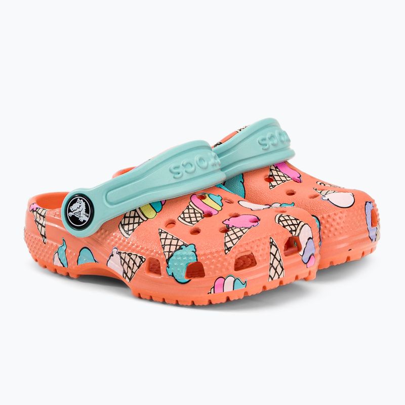Children's Crocs Classic Pool Party Clog T orange 207846-83E flip flops 5