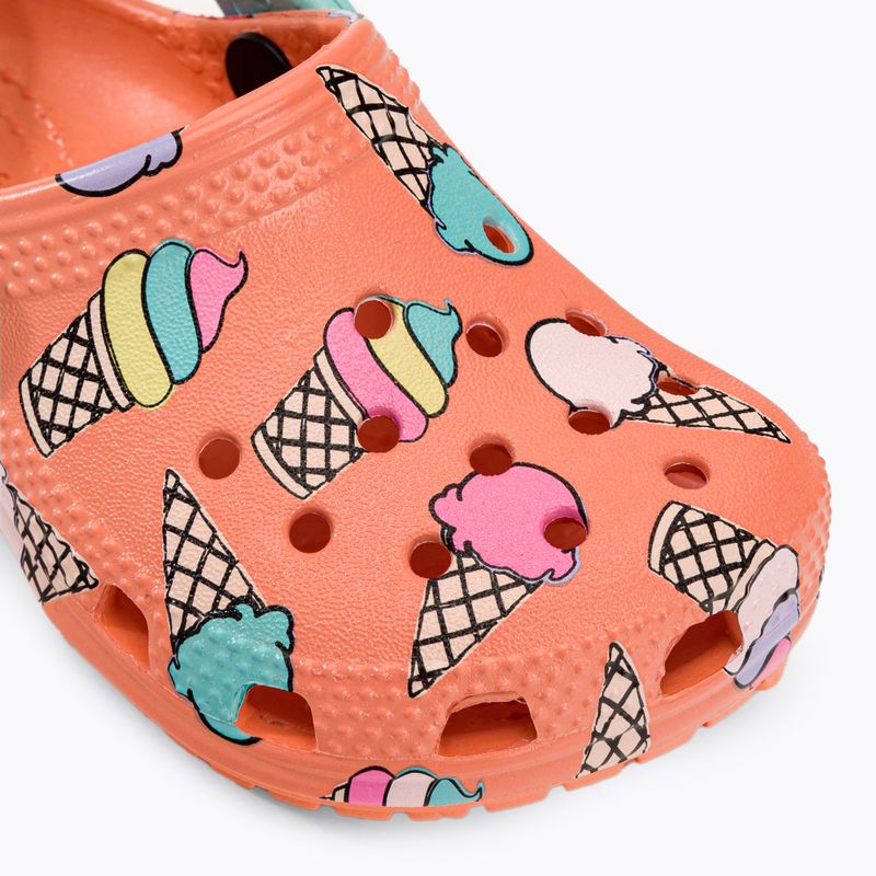 Children's Crocs Classic Pool Party Clog T orange 207846-83E flip flops 8