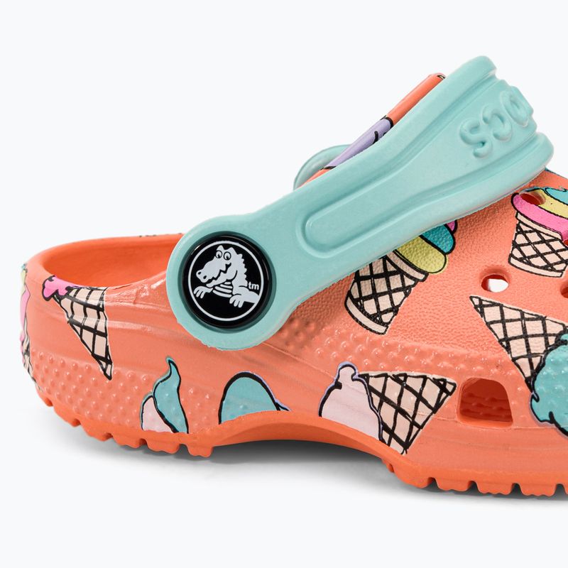 Children's Crocs Classic Pool Party Clog T orange 207846-83E flip flops 9