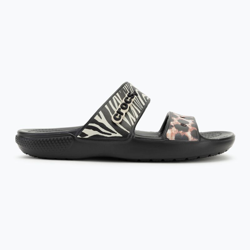 Crocs Classic Animal Remix Slide black/multi flip-flops 2