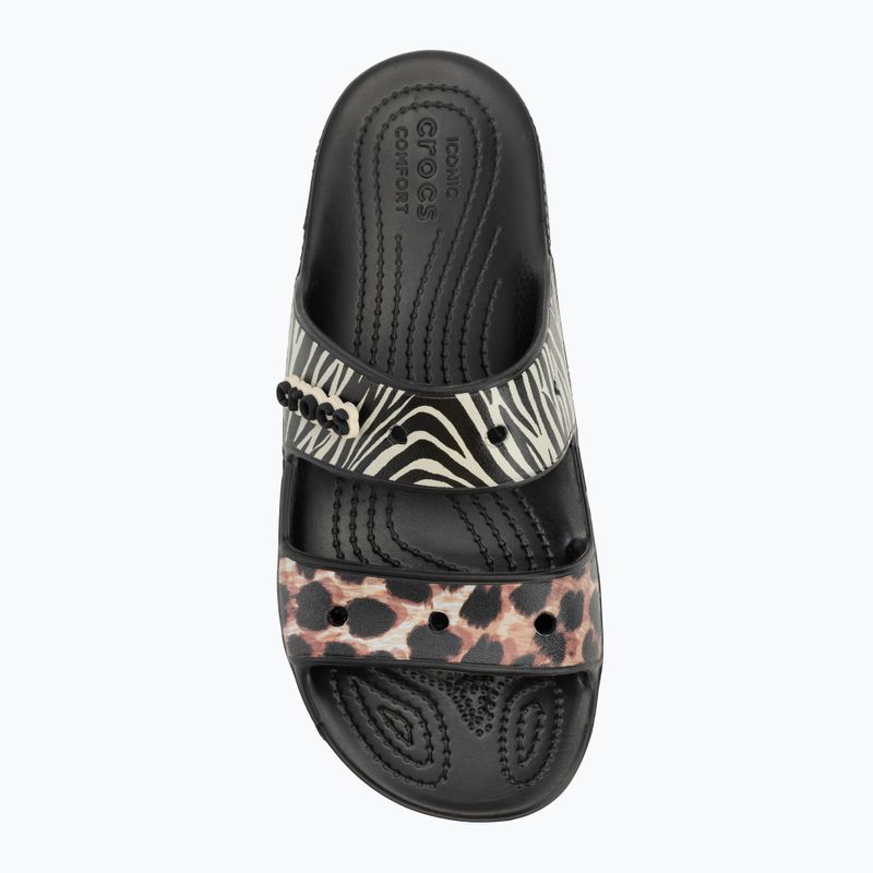 Crocs Classic Animal Remix Slide black/multi flip-flops 5