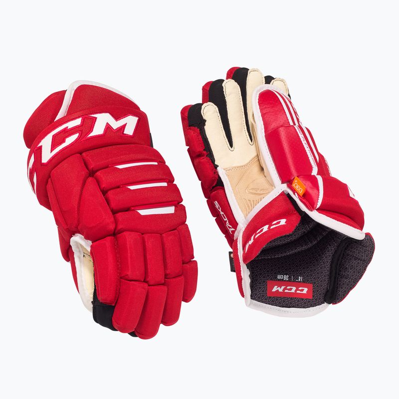 CCM Tacks 4R Pro2 SR hockey gloves red