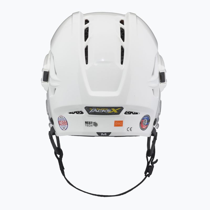 CCM Super Tacks X white hockey helmet 4