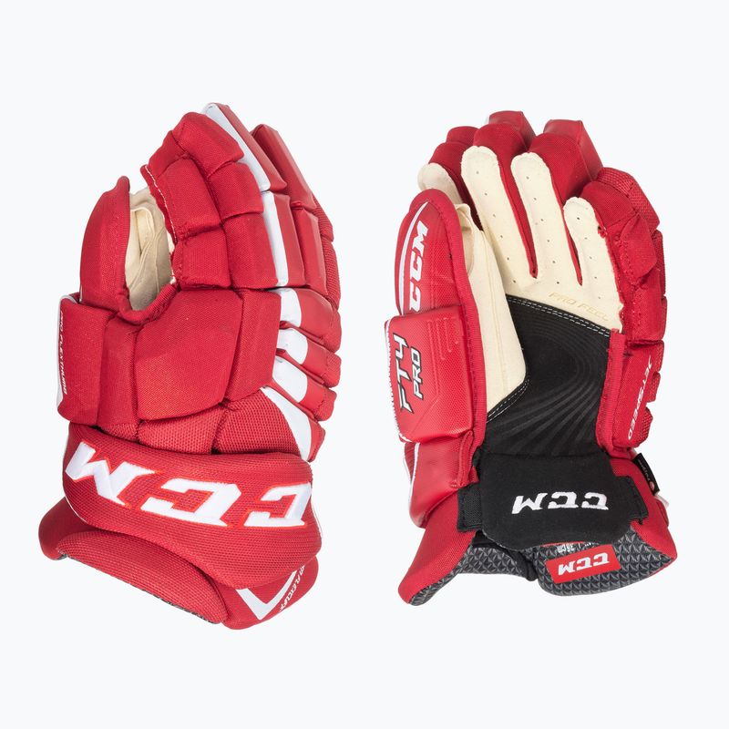 CCM children's hockey gloves JetSpeed FT4 JR red/white