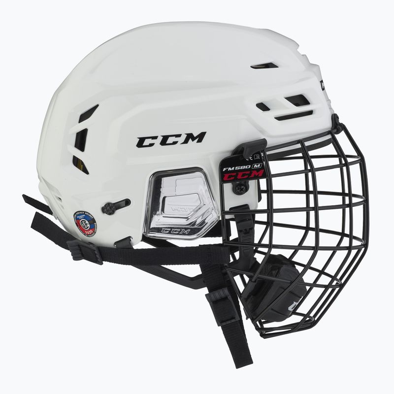 CCM Tacks 210 Combo white hockey helmet 3