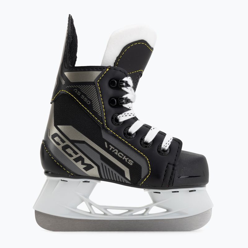 CCM Tacks AS-550 YTH black children's hockey skates 2