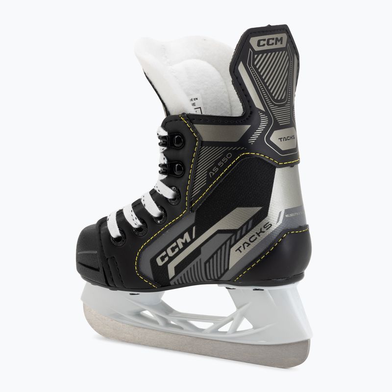 CCM Tacks AS-550 YTH black children's hockey skates 3