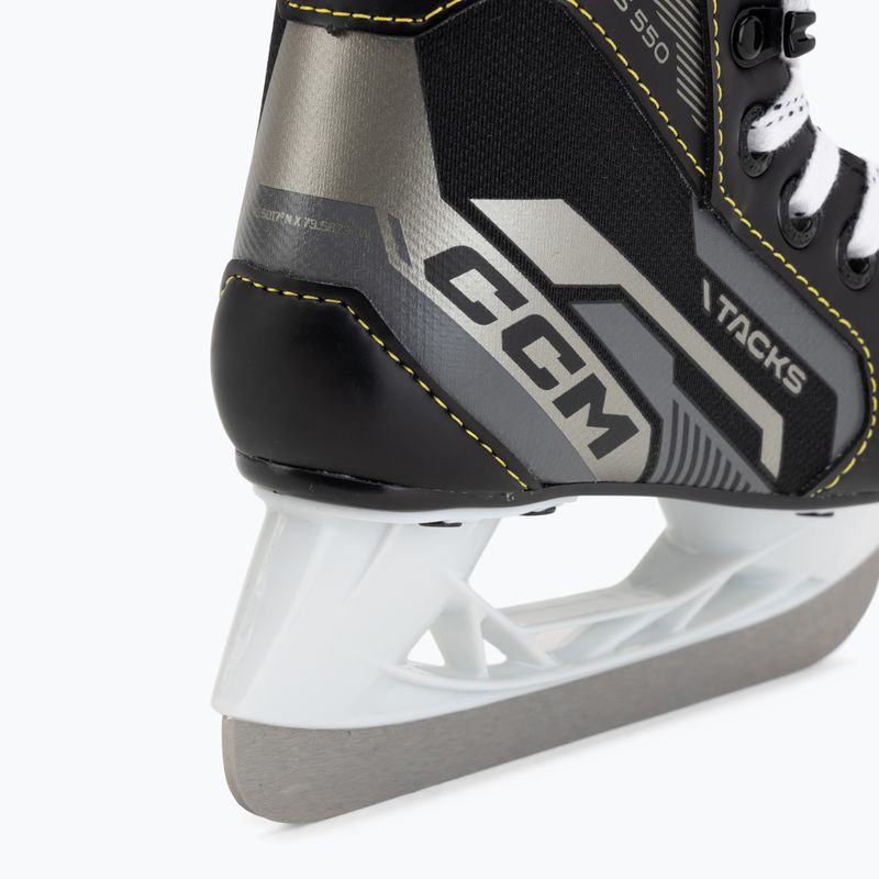 CCM Tacks AS-550 YTH black children's hockey skates 8