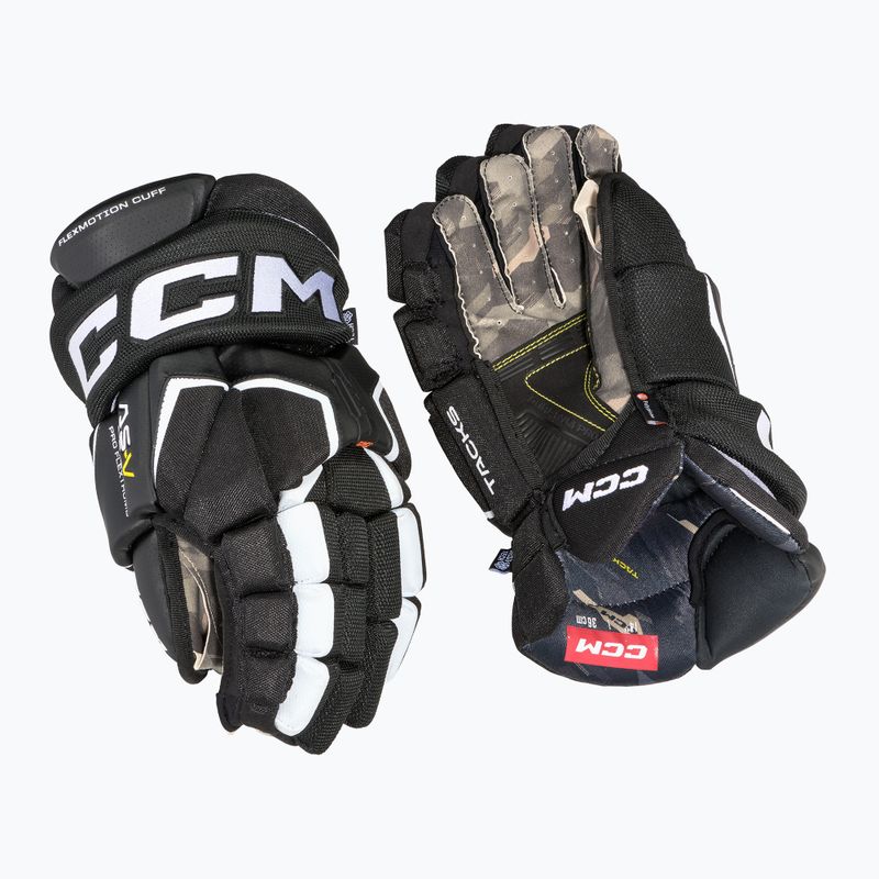 CCM Tacks AS-V Pro SR black/white hockey gloves