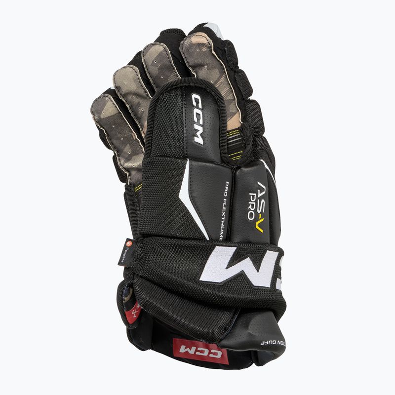 CCM Tacks AS-V Pro SR black/white hockey gloves 3