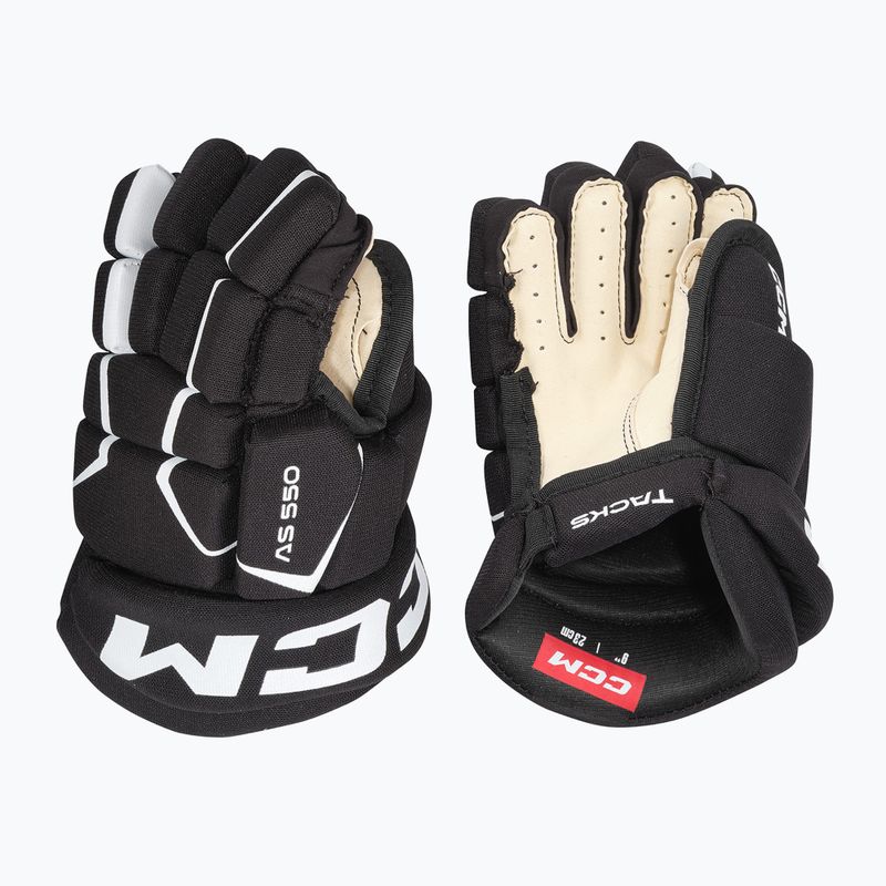 CCM Tacks AS-550 YTH black/white children's hockey gloves
