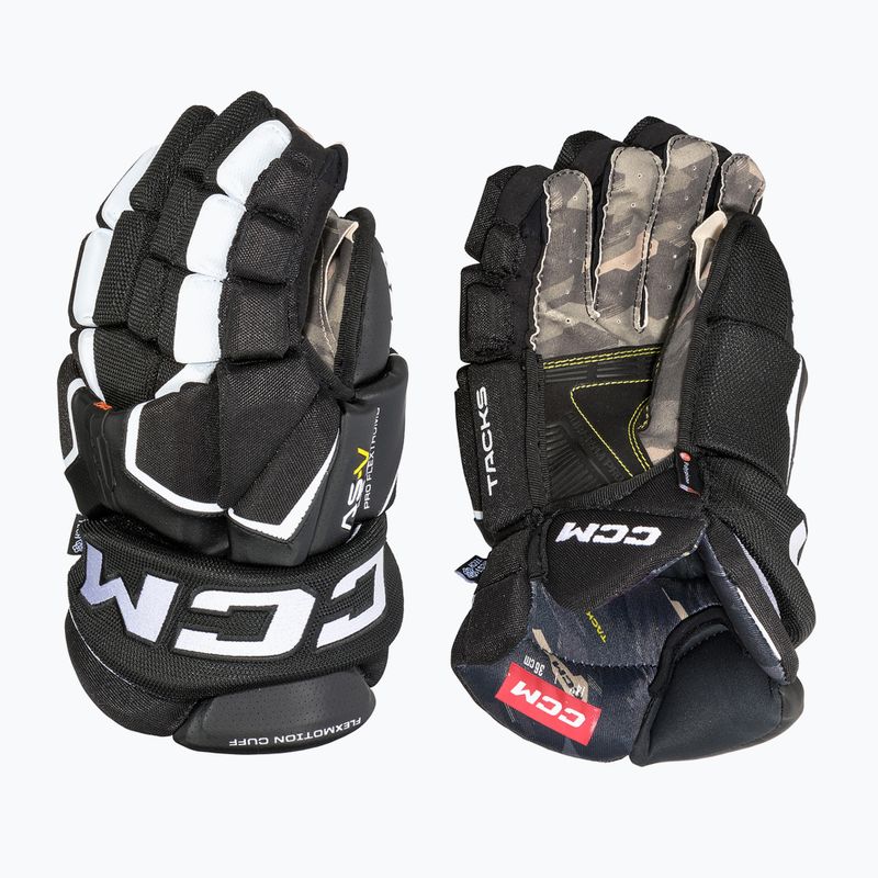 CCM Tacks AS-V Pro YTH black/white children's hockey gloves