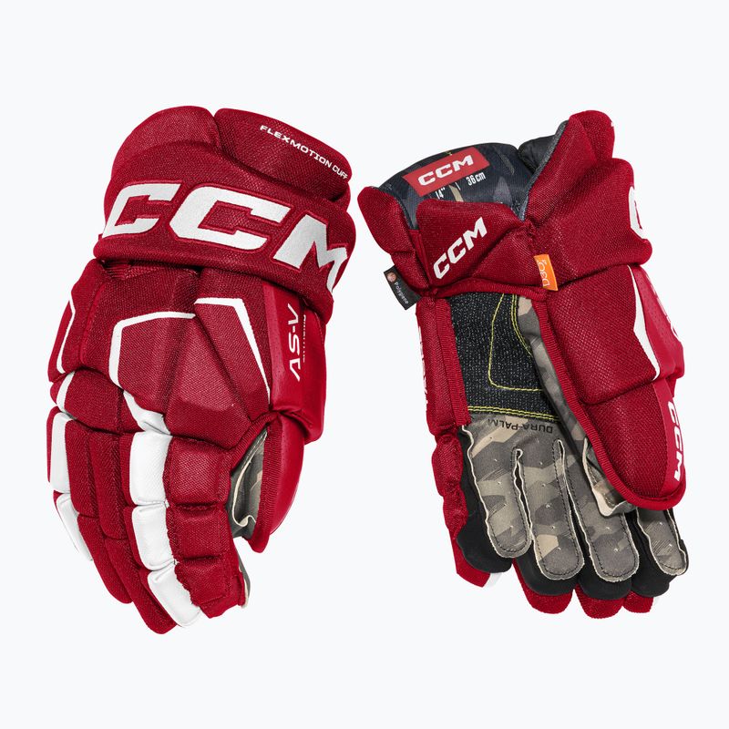 CCM Tacks AS-V SR red/white hockey gloves