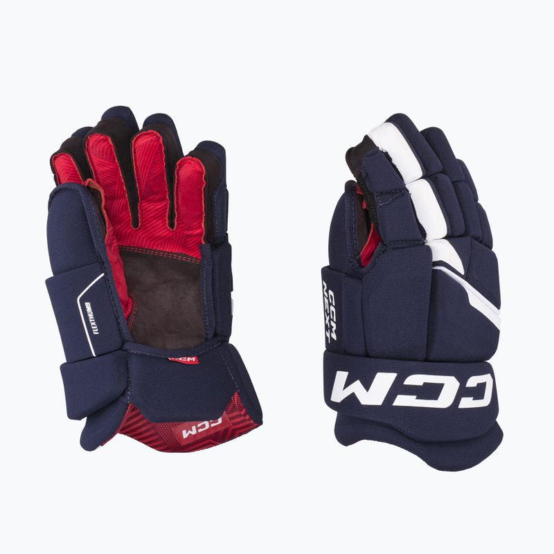 Children's hockey gloves CCM Next JR navy/white