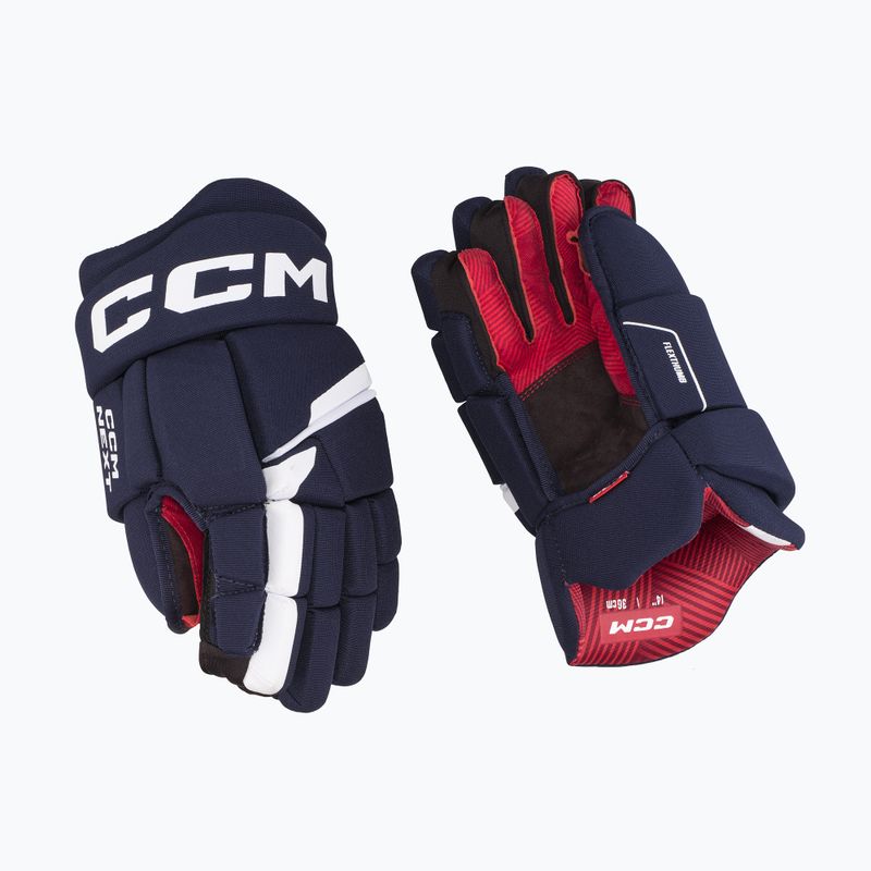 Children's hockey gloves CCM Next JR navy/white 2