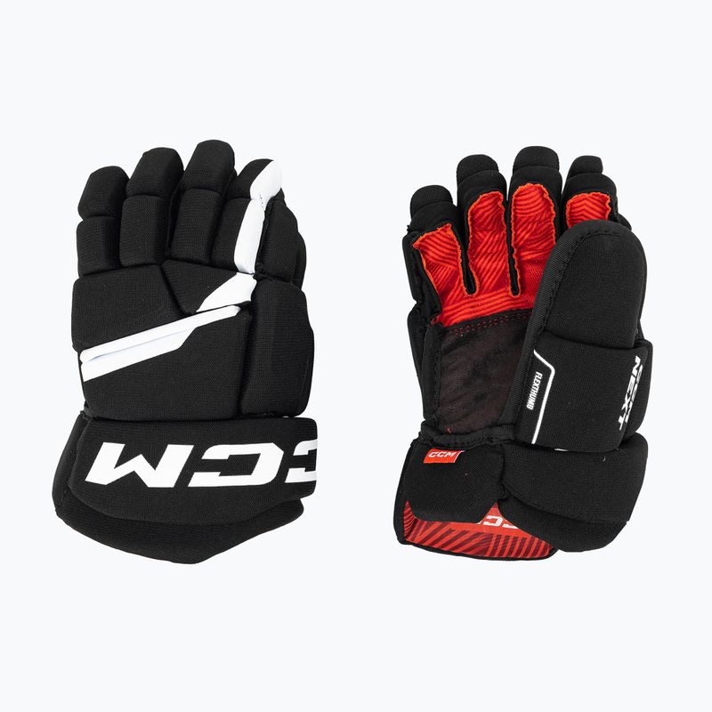 CCM Next JR children's hockey gloves black/white